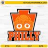 Philly mascot SVG with orange hockey character and bold design