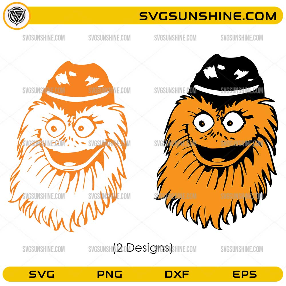 Philly mascot SVG bundle with two orange hockey character designs