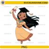 Cute Pocahontas Disney Princess Graduation PNG holding diploma and wearing graduation cap
