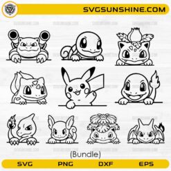 Pokemon Bundle SVG digital download for Cricut and Silhouette