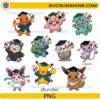 Cute Pokemon graduation bundle PNG with diploma and graduation cap
