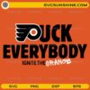 Puck Every Body SVG funny hockey fan design with orange background