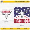 Retro 4th of July America longhorn SVG bundle with patriotic western design