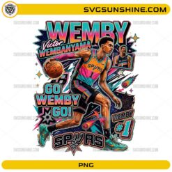 Colorful rookie basketball player PNG with GO text and dynamic sports graphics