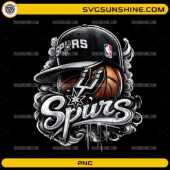 San Antonio Spurs basketball cap PNG design for sports fans