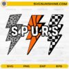 San Antonio Spurs basketball SVG with lightning bolt and sporty graphic design