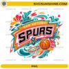 San Antonio Spurs floral basketball PNG colorful fiesta style design