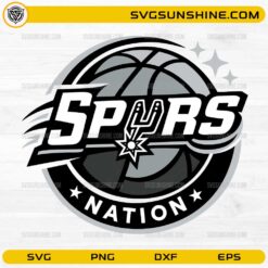 San Antonio Spurs basketball logo SVG design for Cricut crafts