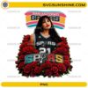 San Antonio Spurs PNG girl with roses vintage basketball design