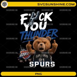 San Antonio Spurs vs OKC Thunder funny teddy bear PNG design