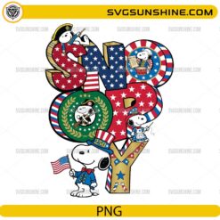 Snoopy 250 Years Of America patriotic PNG design for 4th of July crafts
