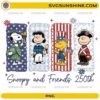 Snoopy and friends America 250 anniversary patriotic PNG design