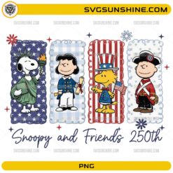 Snoopy and Friends America 250 Anniversary PNG Digital Download