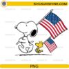 Snoopy USA patriotic American flag PNG for 4th of July crafts