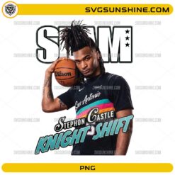 Stephon Castle San Antonio Spurs PNG Night Shift basketball design