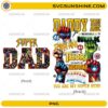 Super Dad Superhero PNG bundle with front and back Father’s Day design
