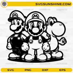 Super Mario SVG featuring Mario and Yoshi video game character design