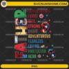 Superhero Dad PNG Father's Day design featuring heroic comic-inspired elements and positive dad traits