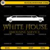 White House Limousine SVG Black Gold, Luxury Limo SVG Cut File PNG DXF EPS for Cricut & Silhouette