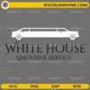 White House Limousine SVG, Minimal Limo SVG Cut File PNG DXF EPS for Cricut & Silhouette