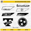 Tennessee SVG bundle with state outline and Volunteers-inspired designs