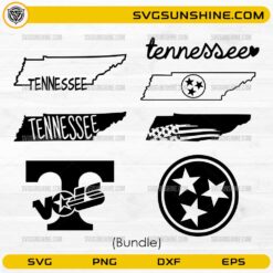 Tennessee SVG bundle with state outline and Volunteers-inspired designs