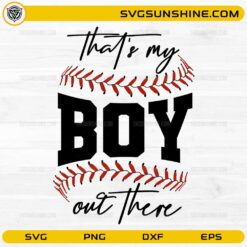 That’s My Boy baseball SVG with stitching and bold typography