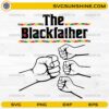 The Blackfather SVG design with fist bump illustration for Black dad Father's Day gift