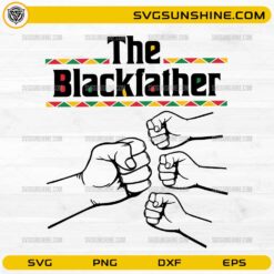 The Blackfather SVG design with fist bump illustration for Black dad Father's Day gift