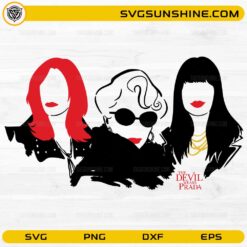 The Devil Wears Prada SVG fashion movie inspired character silhouette design