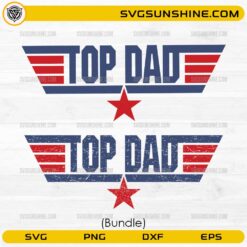 Top Dad SVG bundle patriotic design with wings and star for Father's Day