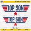 Top Son SVG bundle patriotic wings and star design with clean and distressed styles