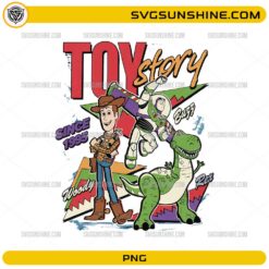 Toy Story Since 1995 PNG retro Woody Buzz Rex digital design