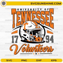 University Of Tennessee Volunteers Football SVG with football helmet design