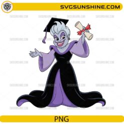 Ursula Graduation PNG &ndash; Cute Sea Witch Graduate PNG Download
