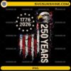 Patriotic USA 250 years eagle and American flag PNG design