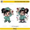 Cute Vanellope Von Schweetz graduation PNG bundle holding diploma with graduation cap