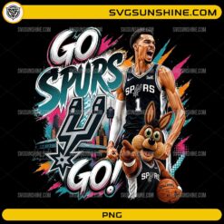 Victor Wembanyama Go Spurs Go PNG San Antonio Spurs basketball design