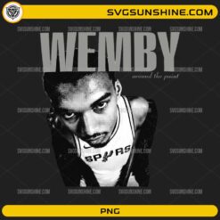Victor Wembanyama WEMBY black white PNG San Antonio Spurs basketball design