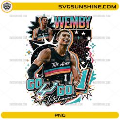 Victor Wembanyama Wemby Go Spurs Go PNG San Antonio Spurs basketball design