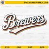 Vintage Brewers script SVG retro baseball logo design