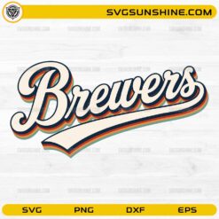 Vintage Brewers Script SVG | Retro Baseball Style Brewers Logo SVG PNG DXF EPS