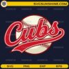 Vintage Cubs SVG retro baseball logo with ball design