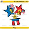 Woodstock patriotic stars PNG with American flags for 4th of July crafts