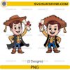 Cute Woody Graduation PNG Bundle with cowboy graduation outfit and diploma