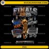 2026 Finals Showdown PNG New York vs San Antonio championship basketball design with trophy and city skylines