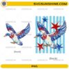 4th of July patriotic mallard duck PNG clipart bundle with front and back designs
