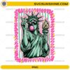 4th of July Statue of Liberty PNG clipart, statue blowing bubble and wearing sunglasses