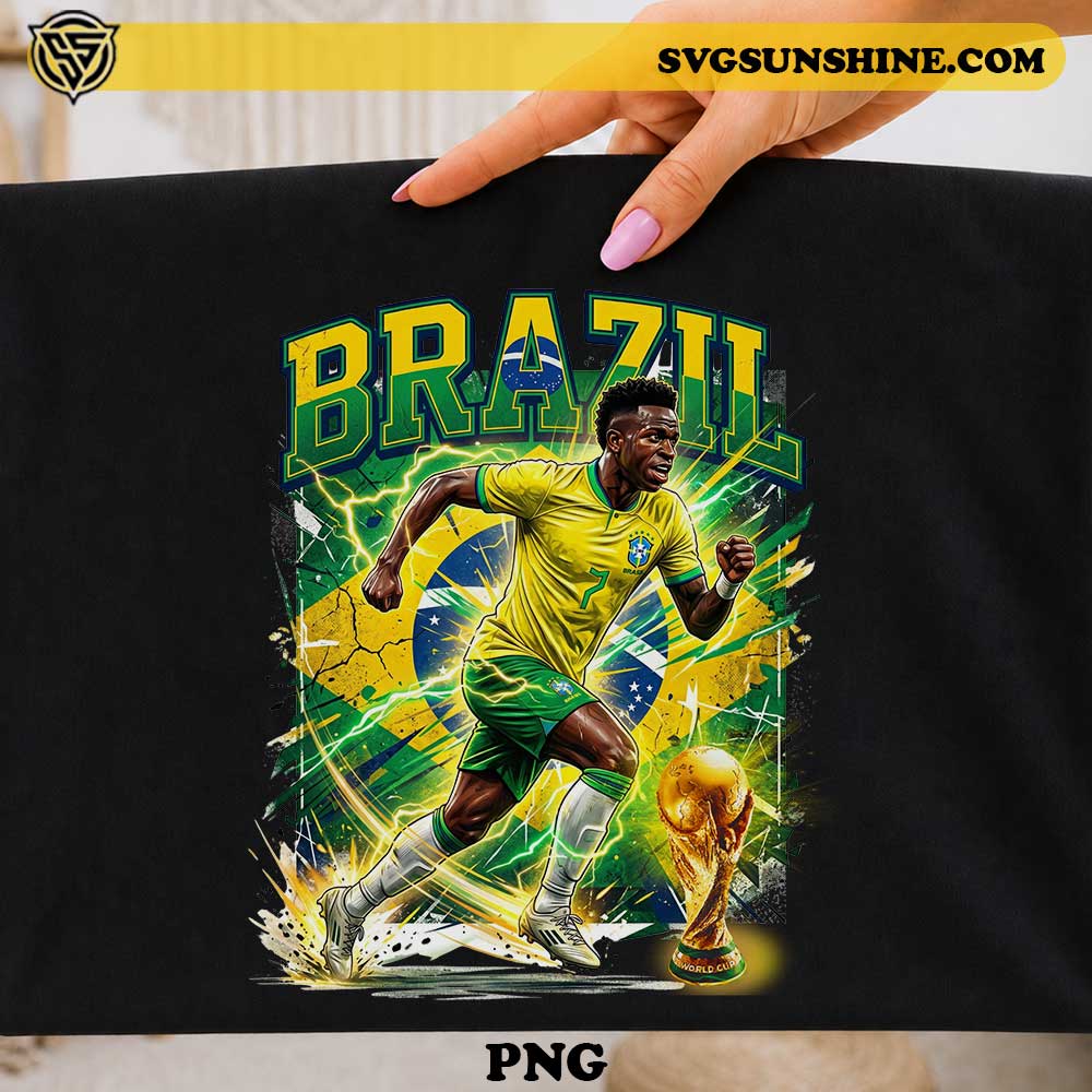 Achraf Hakimi Brazil PNG soccer player football design