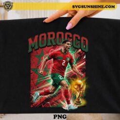 Achraf Hakimi Morocco PNG soccer player football design